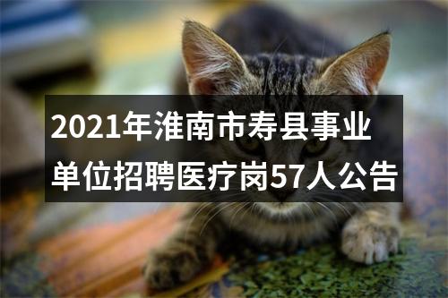 2021年淮南市寿县事业单位招聘医疗岗57人公告 图片