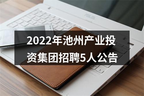 2022年池州产业投资集团招聘5人公告 图片